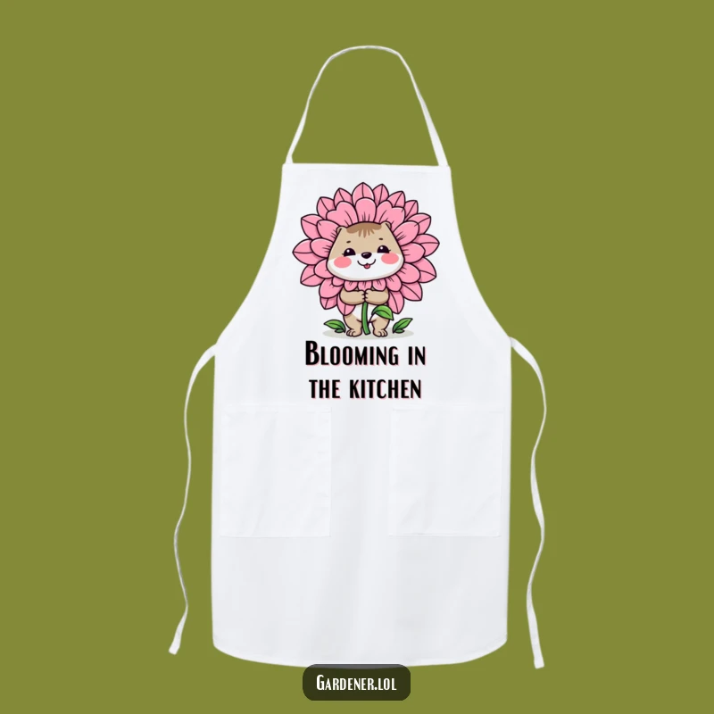 Funny Gardener Flower Apron: Cheerful Bloom Chef Gift, Kitchen Fun