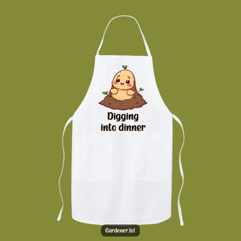 Funny Mole Soil Apron: Cook with Earthy Cheer