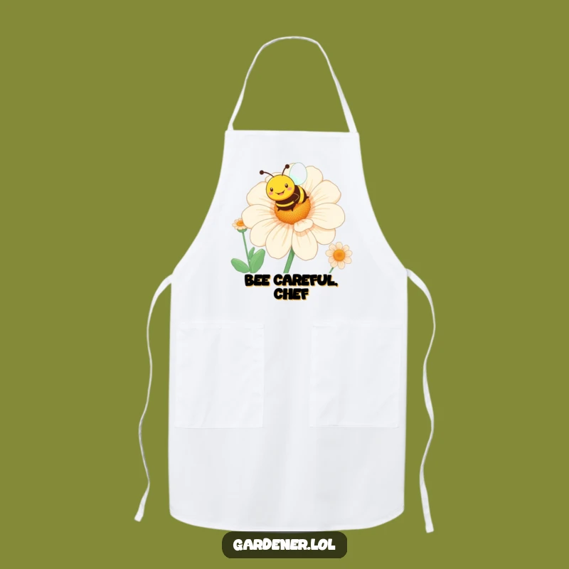 Funny Bee Flower Apron: Kitchen Pollinator, Blooming Chef Wear