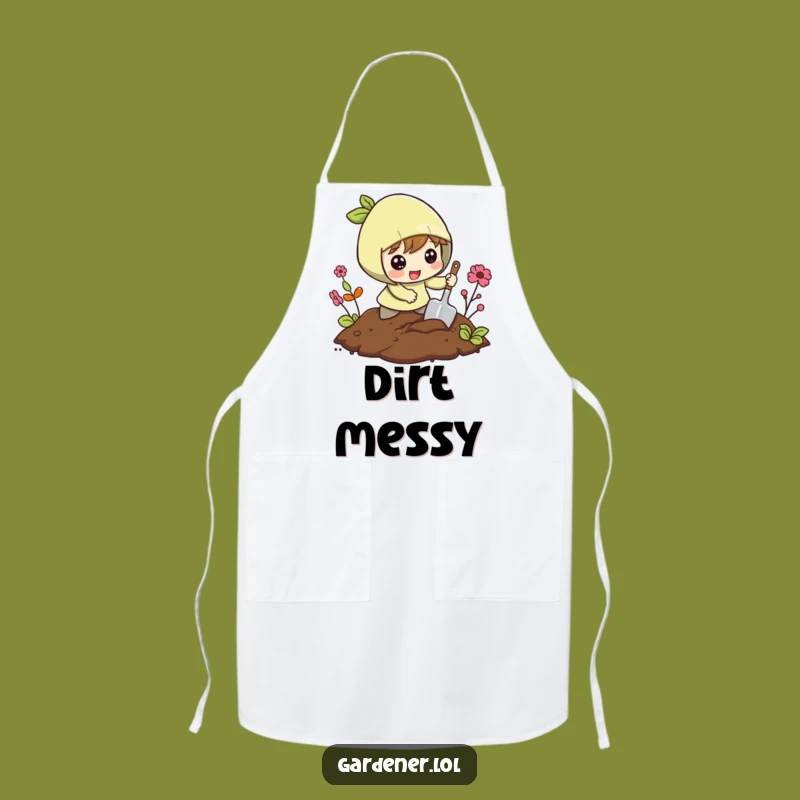 Funny Digging Apron: Excited Gardener, Soil Ready Funny Kitchen Gift
