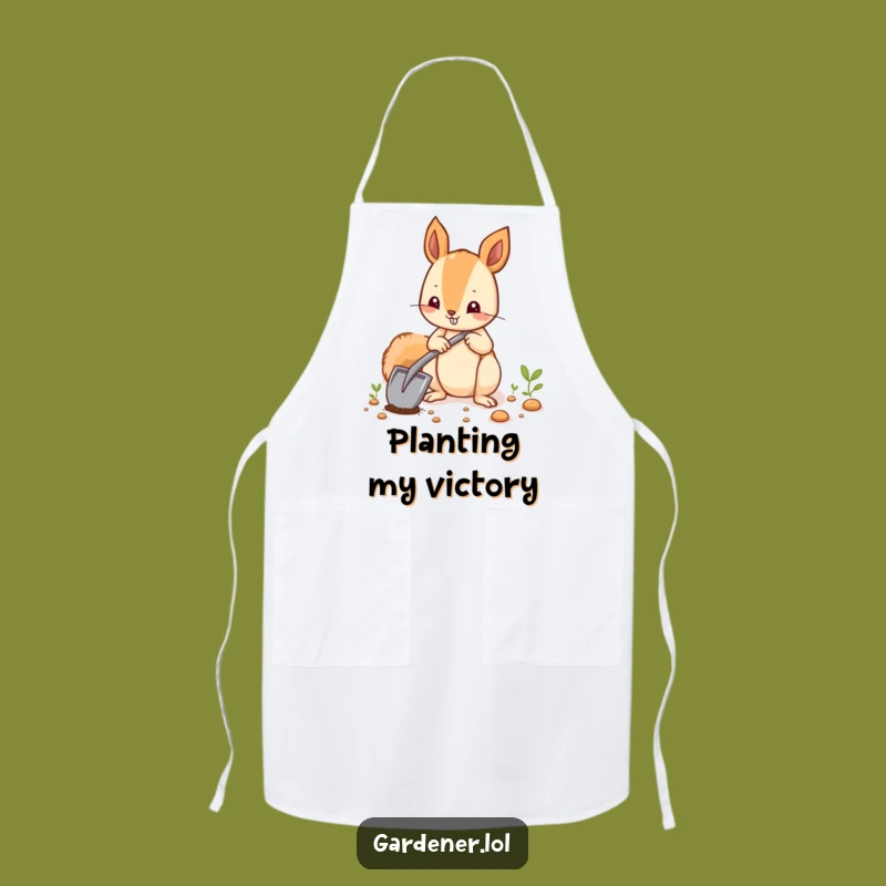 Funny Squirrel Gardener Apron, Kitchen Planting Enthusiast Wear