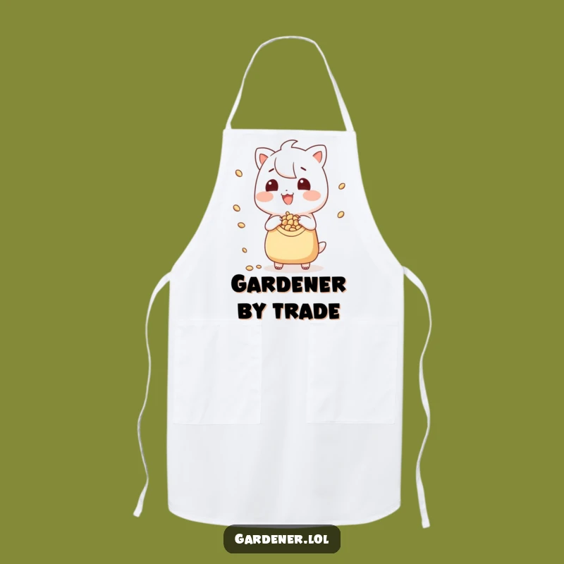 Funny Chef Apron - Playful Seed Scattering Character, Practical Funny Gift for Cooks