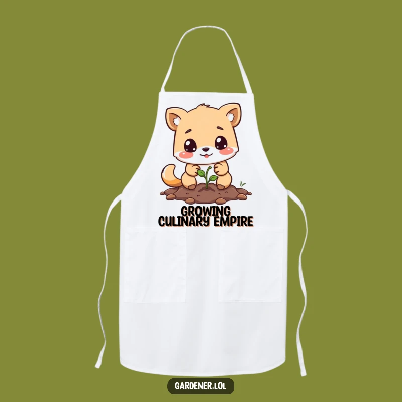 Funny Kitchen Gardener Apron: Animal Character Plants Seed, Practical Funny Gift