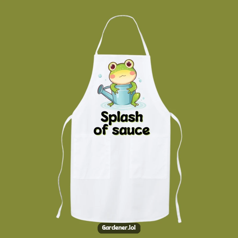 Funny Frog Watering Can Apron: Cook with Playful Splendor