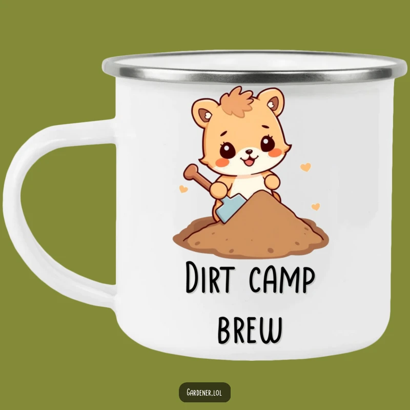 Funny Dirt Shoveling Animal Camping Mug: Your Trail Mix Companion for Laughs