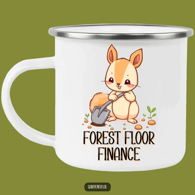 Funny Squirrel Planting Camping Mug, Outdoor Gardener's Drinkware
