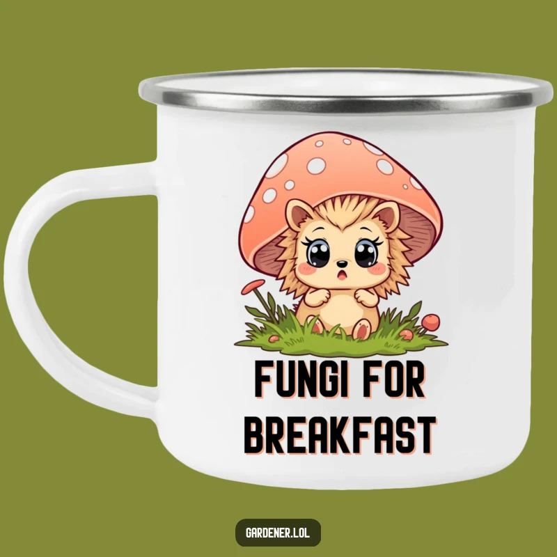Funny Hedgehog Camping Mug: Outdoor Surprise, Rugged Adventure Cup
