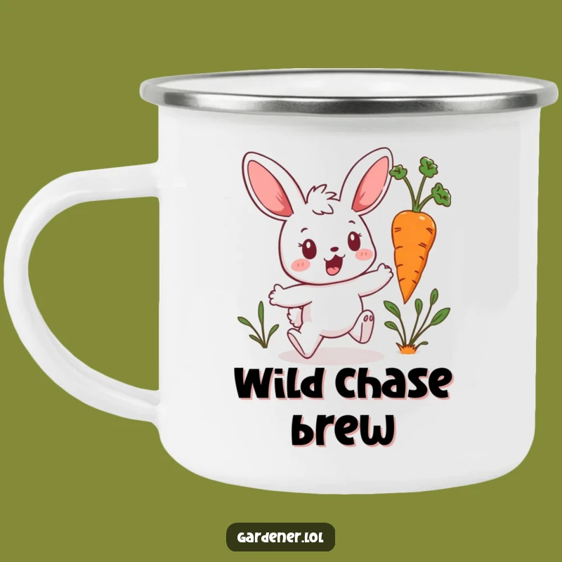 Funny Bunny Gardener Camp Mug: Carrot Escape Surprise - Durable and Humorous