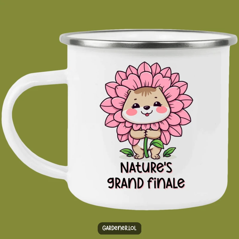 Funny Gardener Flower Camping Mug: Cheerful Bloom Outdoor Cup, Gift