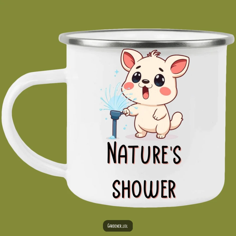 Funny Sprinkler Surprise Camping Mug: Your Companion for Splashy Adventures!