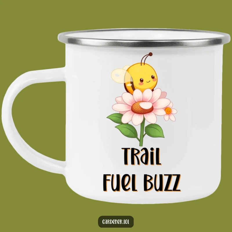 Funny Busy Bee Camping Mug - Outdoor Character Flower Buzz Drinkware