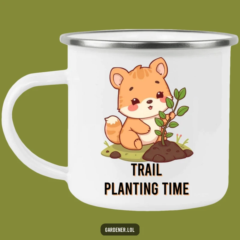 Funny Planting Sapling Camping Mug: Cute Animal's Outdoor Joy, A Durable Funny Adventure Gift