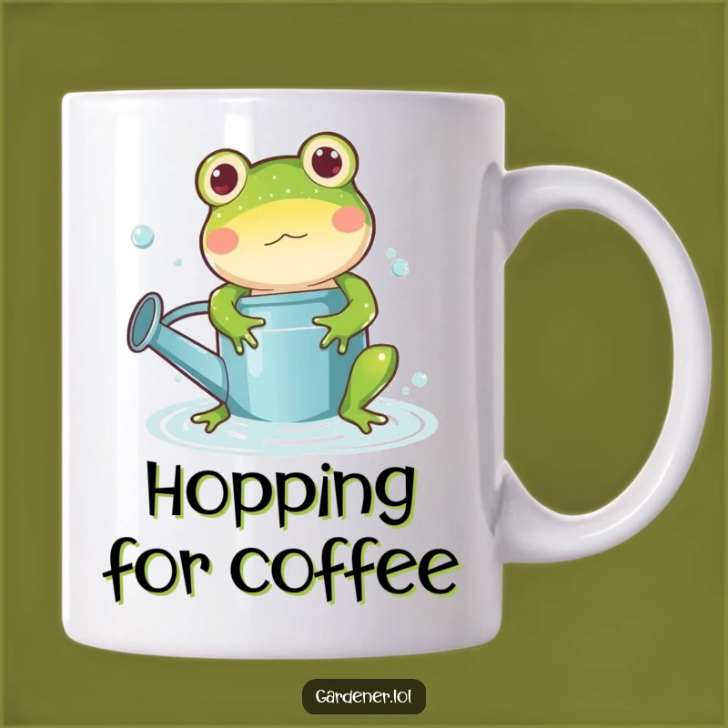 Funny Frog Watering Can Mug: Playful Splash of Humor Gift