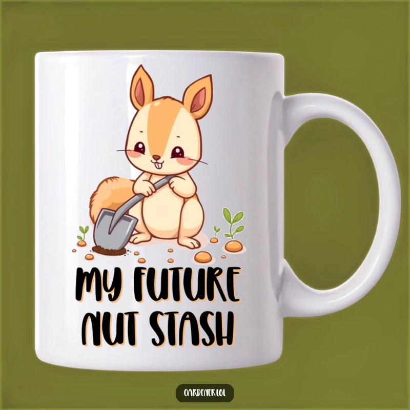 Funny Squirrel Gardener Mug, Happy Planter Gift for Nature Lovers