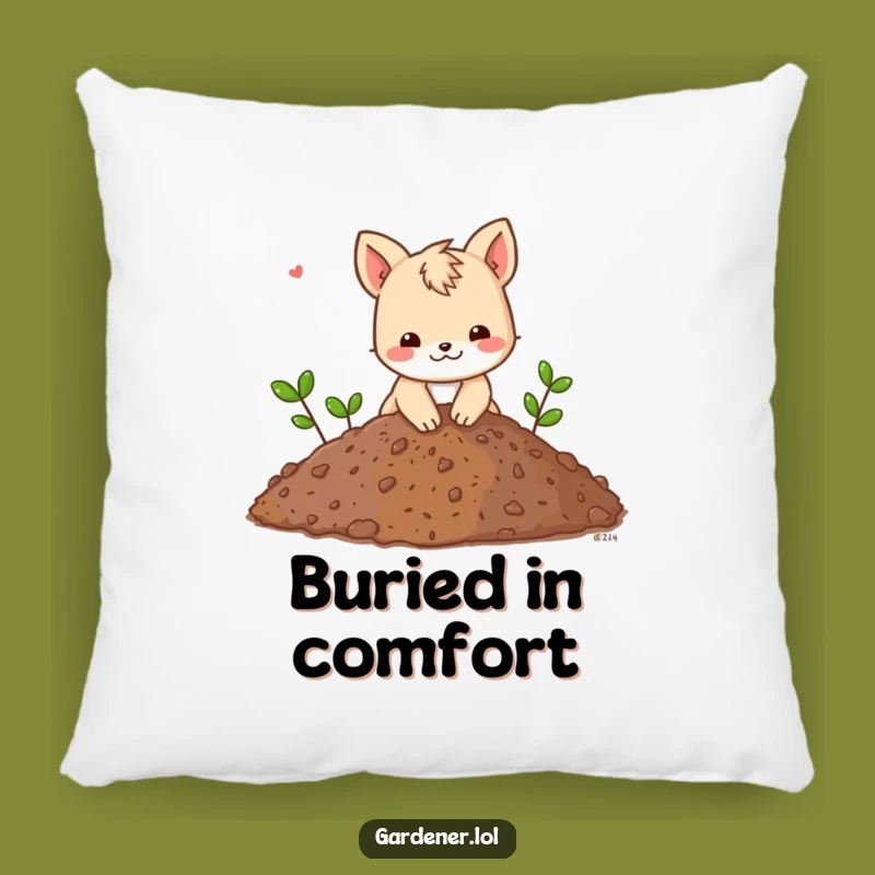 Funny Animal Digging Pillow: Cozy Up to Your Projects, a Hilarious Gift
