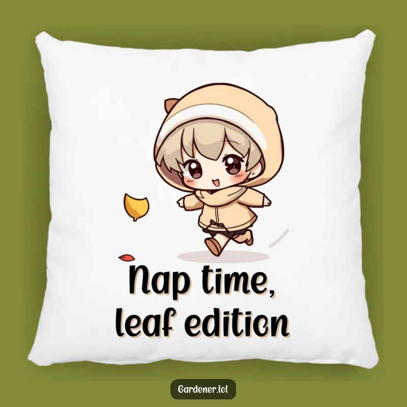 Funny Fall Pillow: Snuggle Up with Autumn Fun & This Hilarious Leaf Chaser Gift