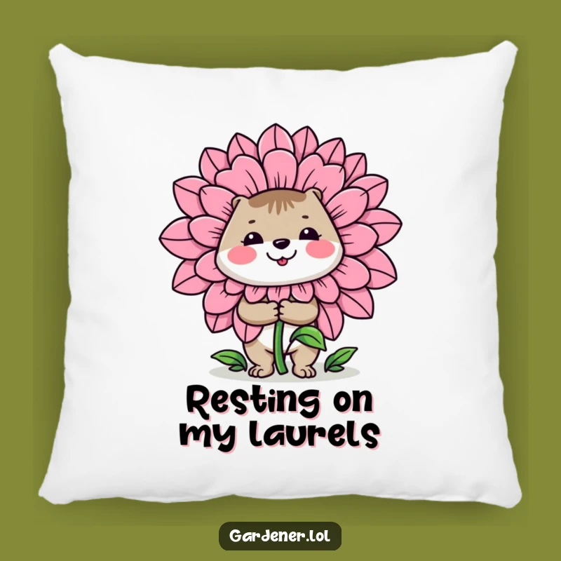 Funny Gardener Flower Pillow: Cozy Bloom Cushion, Cute Gift