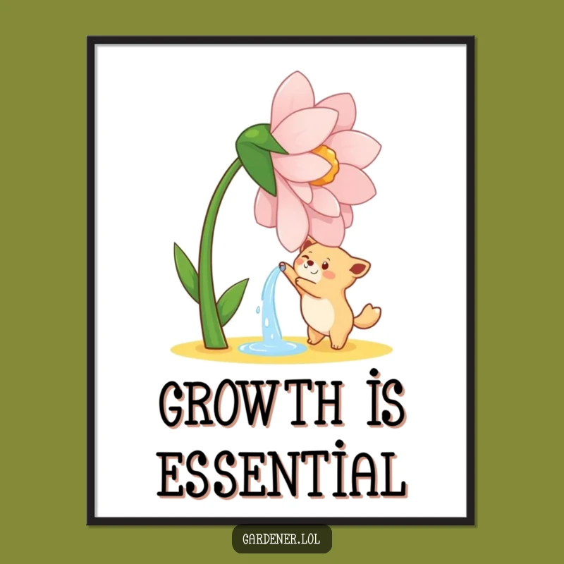 Funny Watering Animal Digital Art: Instant Humorous Decor for Garden Lovers