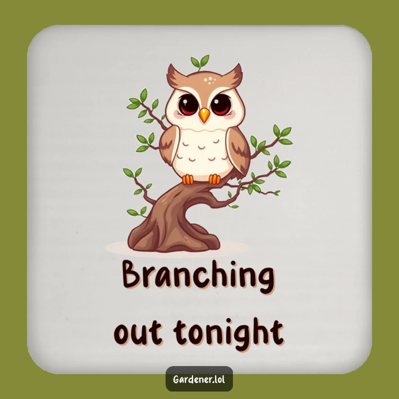 Funny Owl Bonsai Coaster, Protect Surfaces with Garden Zen