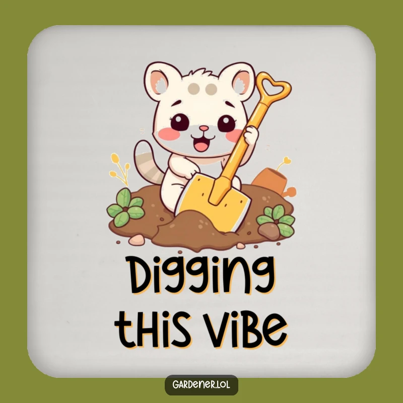 Funny Digging Animal Coaster: Protect Surfaces with Garden Charm