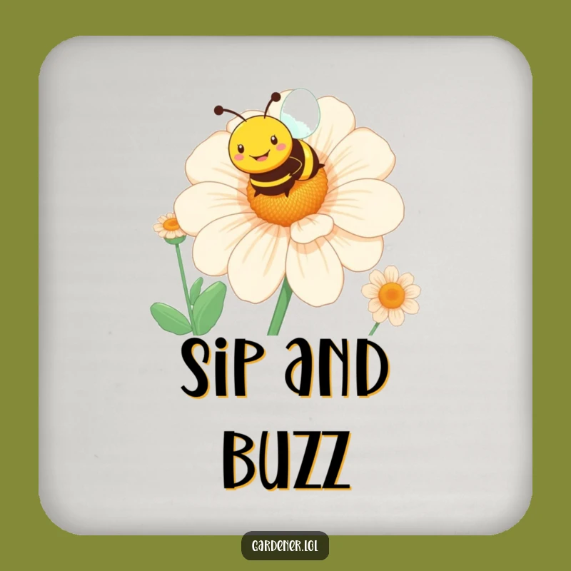 Funny Bee Flower Coaster: Sunny Table Protection, Blooming Decor
