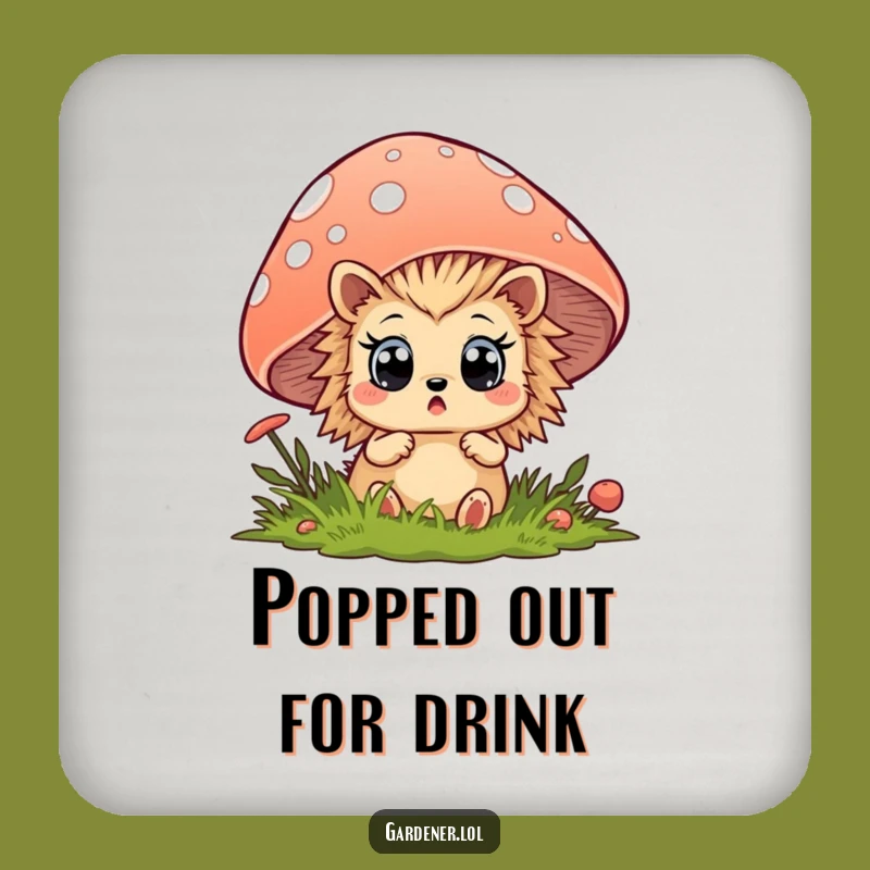 Funny Hedgehog Coaster: Surprise Table Protector, Cute Woodland Decor