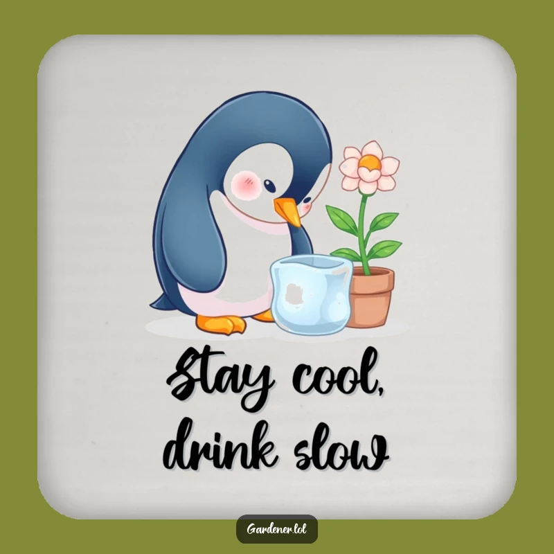 Funny Penguin Ice Flower Coaster, Protect Surfaces from Winter Chill