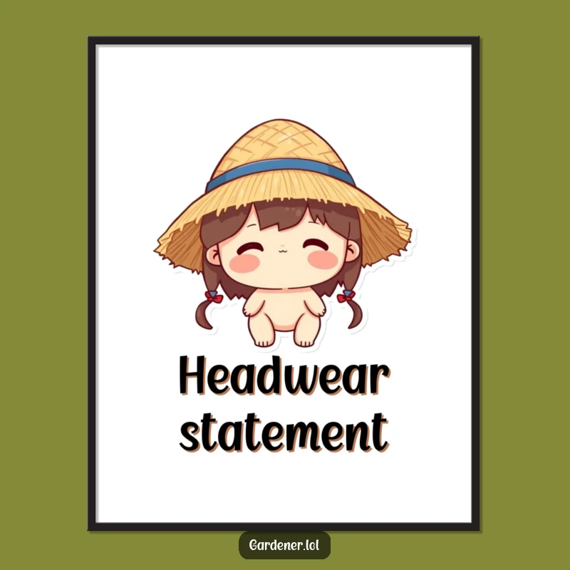 Funny Oversized Hat Poster: Quirky Art for Your Space