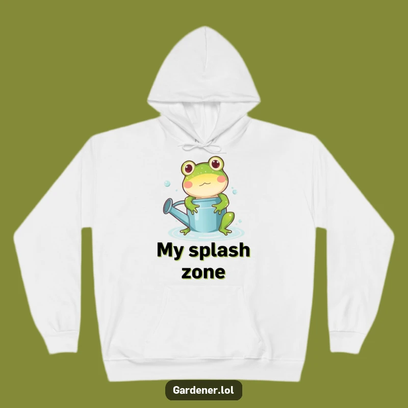 Funny Frog Watering Can Hoodie: Cozy Splash of Fun