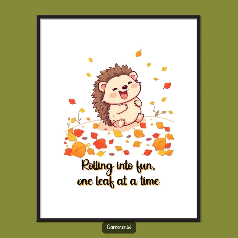 Free Printable Hedgehog Gardener Wall Art - Funny Downloadable Decor for Home