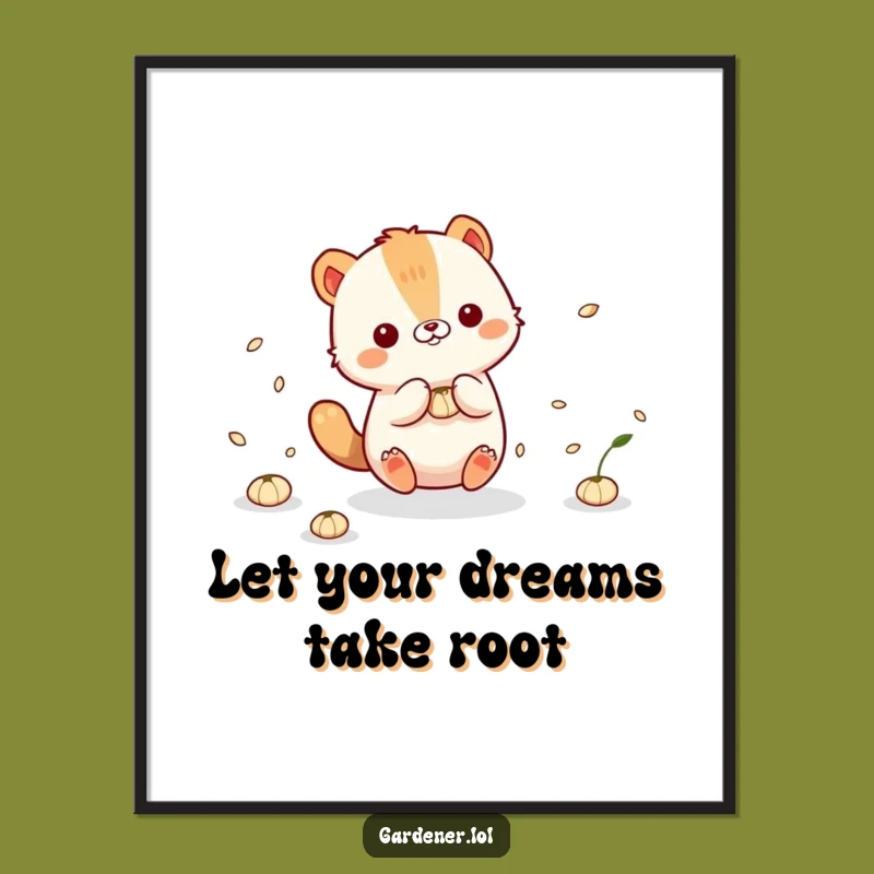 Free Printable Wall Art: Playful Seed Interaction - Funny Downloadable Decor