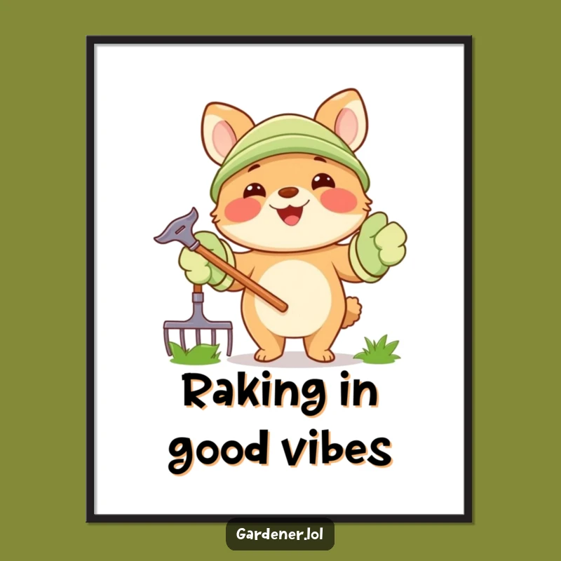 Free Printable Wall Art: Garden Humor, Funny Rake Master Downloadable Art!