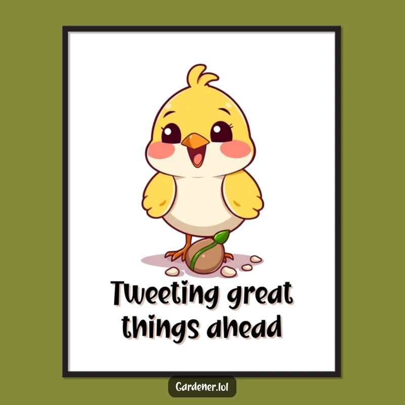 Planting Bird Free Printable Wall Art - Hopeful Downloadable Decor