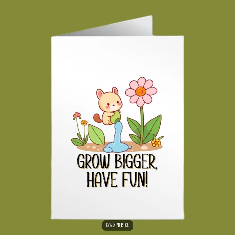 Free Printable Animal Birthday Card: Grow Your Fun Downloadable Greeting