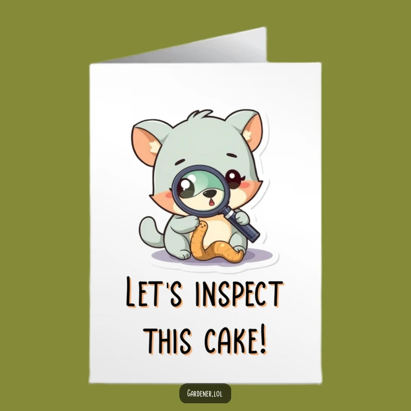 Funny Free Printable Birthday Card: Animal Inspects Worm - DIY Downloadable Gift