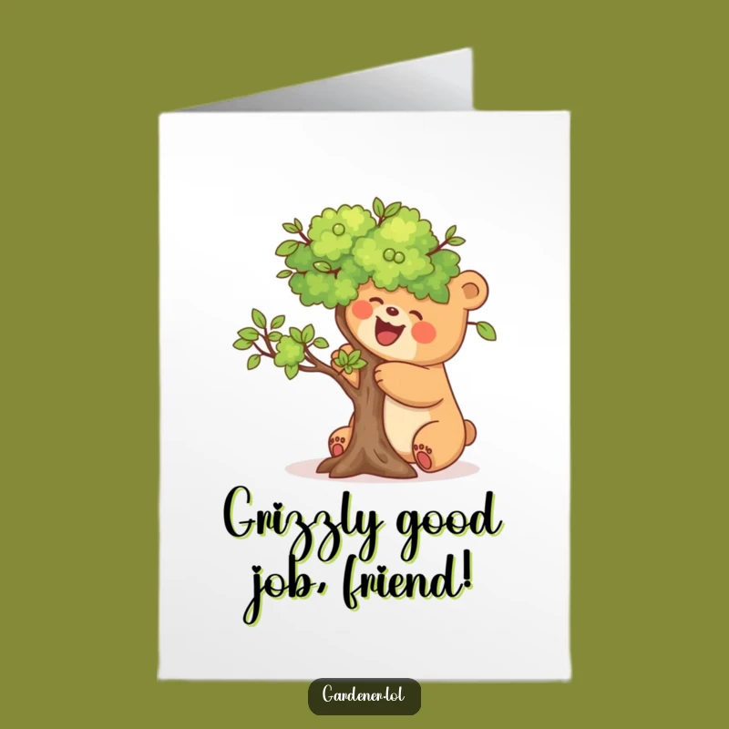 Free Printable Congrats Card: Bear's Precision, Growth, Downloadable Gift