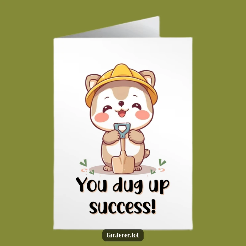 Free Printable Congrats Card: Shovel Balance, Humorous Downloadable Gift