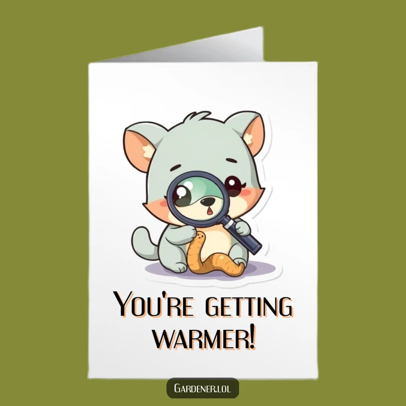 Free Printable Congratulations Card: Animal Worm Discovery - Funny DIY