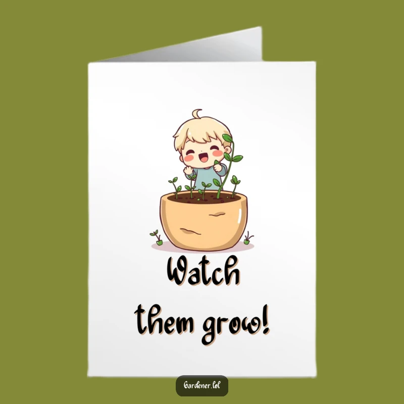 Free Printable Congrats Card: Happy Gardener, Humorous Downloadable Gift