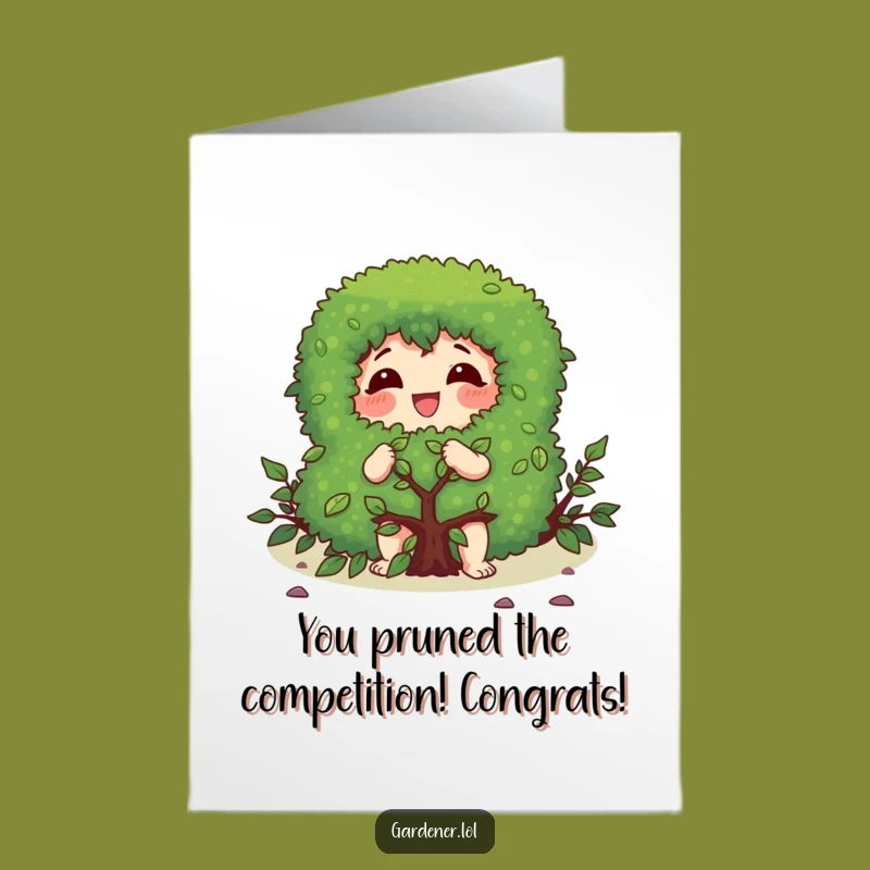 Free Printable Congrats Card: Pruning Character, DIY Downloadable Gift