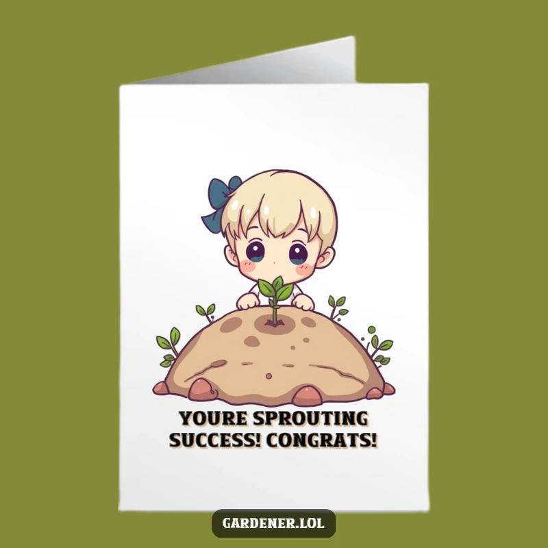 Free Printable Congrats Card: Sprout & Character, DIY Downloadable Gift