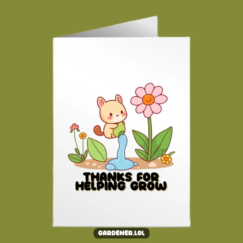 Free Printable Animal Thank You Card: Growing Gratitude Downloadable