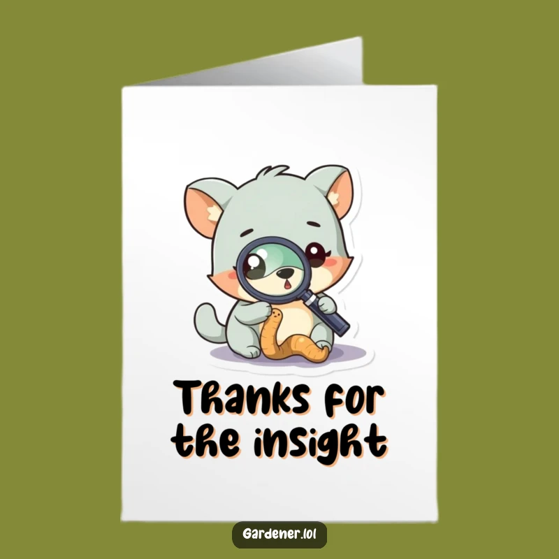 Funny Free Printable Thank You Card: Animal Worm Study - DIY Greeting