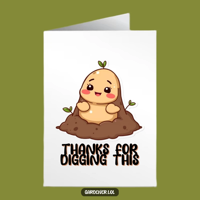 Free Printable Thank You Card: Mole Pop Up Thanks Downloadable Gift!