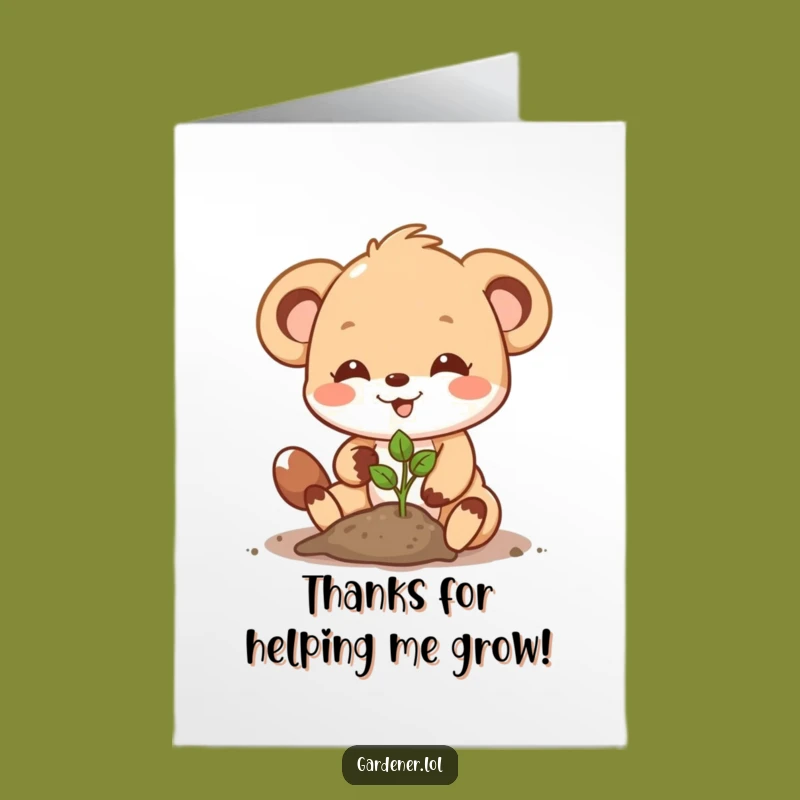 Free Printable Thank You Card: Planting Gratitude, Funny Seedling Gift!