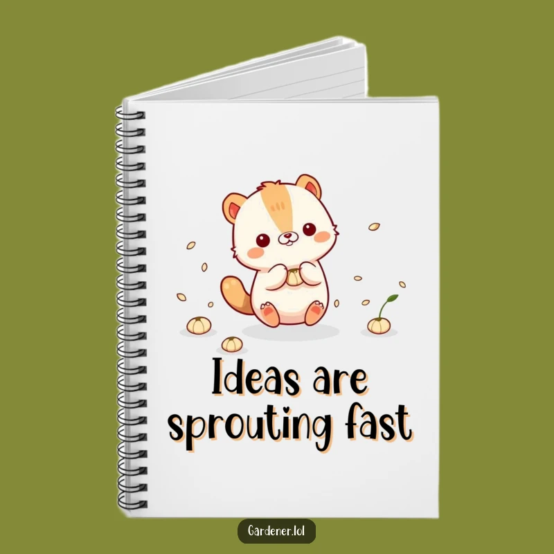 Funny Animal Seeds Notebook: Cute Character Jotting Down Nature's Wonders!