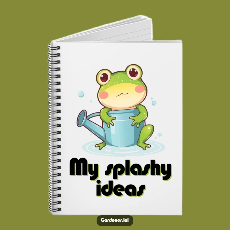 Funny Frog Watering Can Notebook: Jot Down Your Playful Ideas