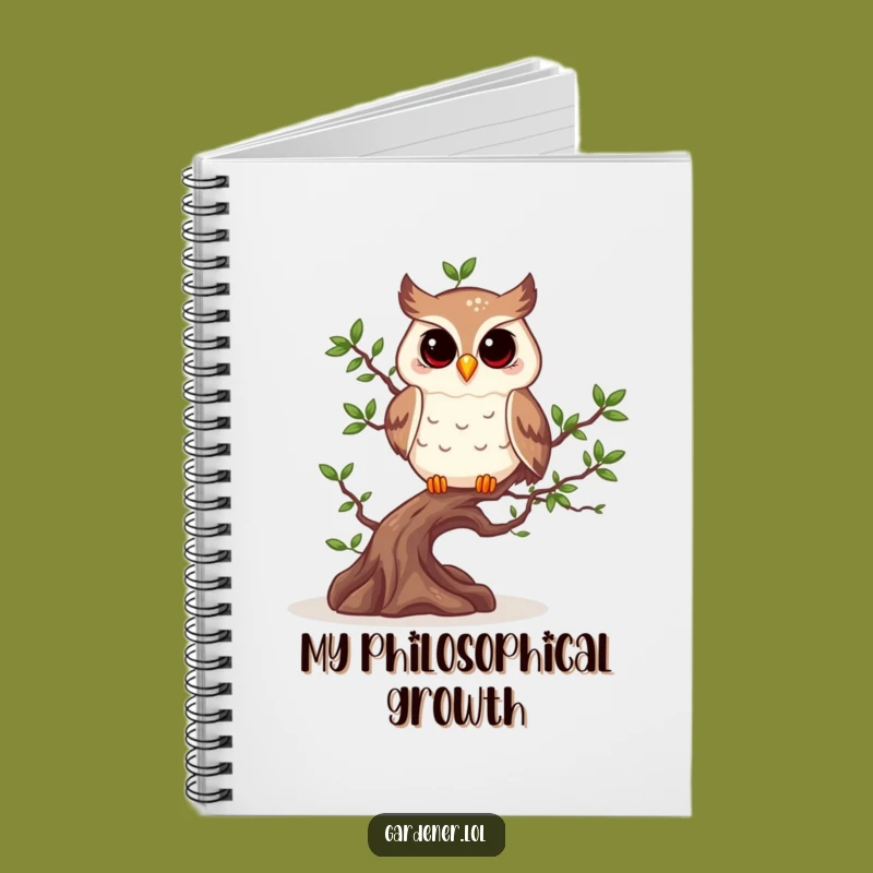 Funny Owl Bonsai Notebook, Journal for Mindful Thoughts