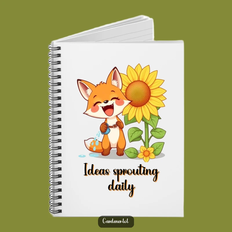 Funny Fox Sunflower Notebook: Jot Down Ideas with this Hilarious Gardener's Funny Gift!