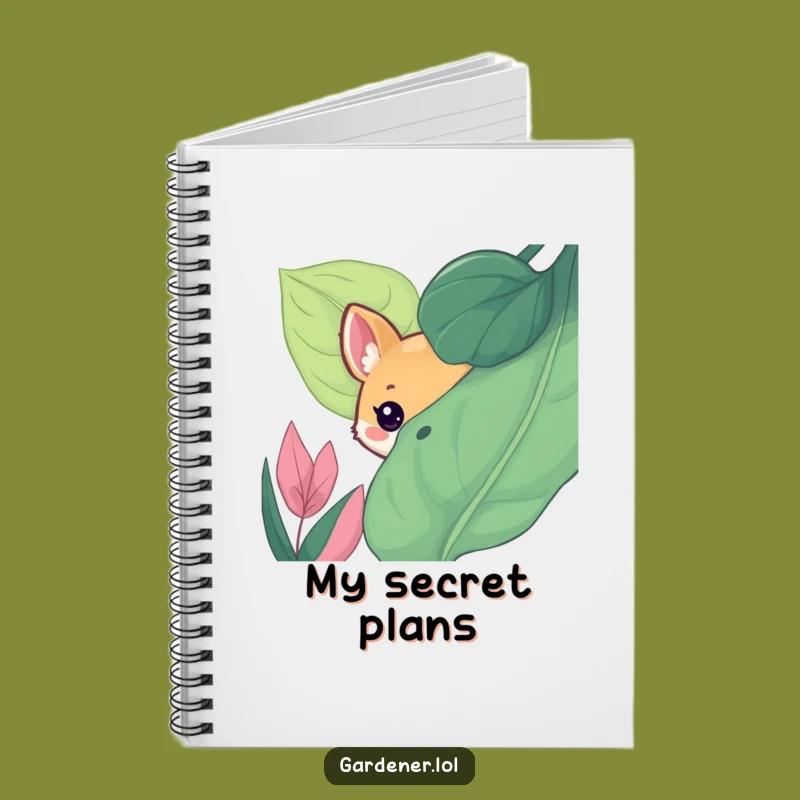 Funny Notebook: Animal Leaf Peek, Cute & Playful Journal Gag Gift